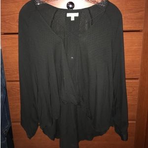 Urban Outfitters Dark Grey Cross Top